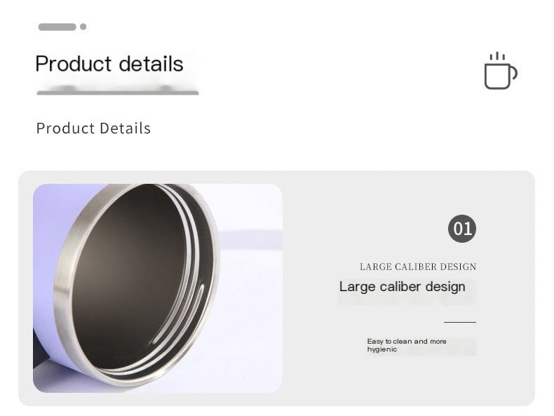 30oz Insulated Travel Mug with Handle and Straw