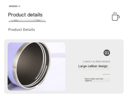 30oz Insulated Travel Mug with Handle and Straw