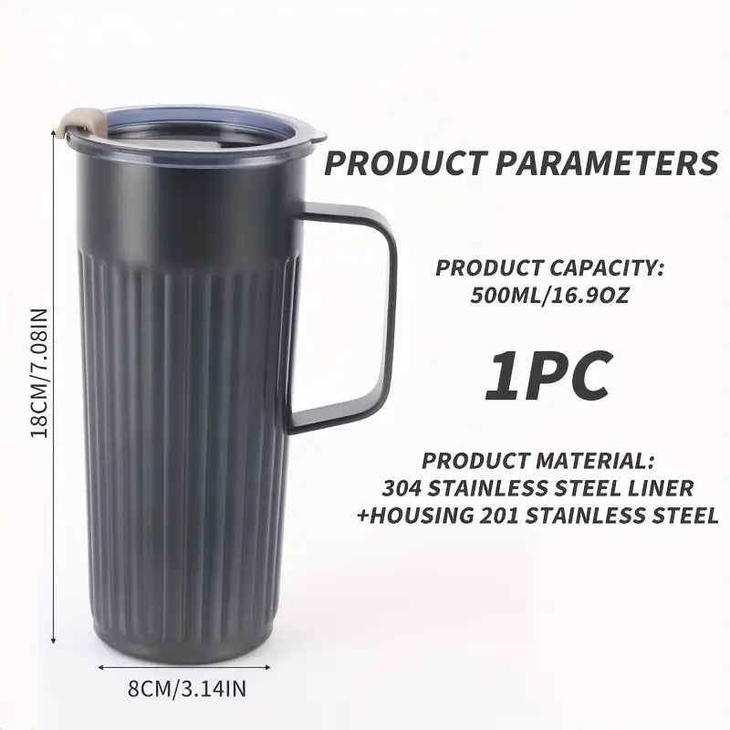 Stainless Steel Insulated Water Bottle with Lid (1pc)