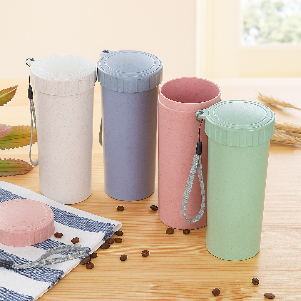 Wheat Straw Water Cup, Portable Insulated Mini Mug