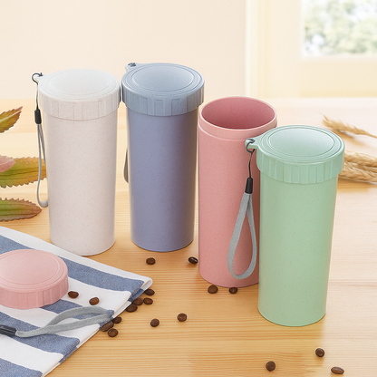 Wheat Straw Water Cup, Portable Insulated Mini Mug