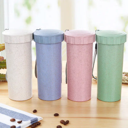 Wheat Straw Water Cup, Portable Insulated Mini Mug